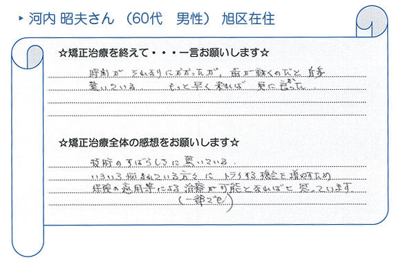 患者さまの声